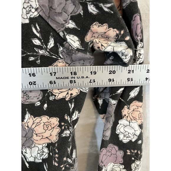 Ampersand Avenue Women's Floral Medium Hooded Sweatshirt With Pockets - Picture 6 of 8